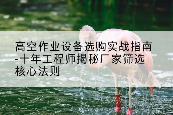 海林剪叉式升降机厂家-高空作业设备选购实战指南-十年工程师揭秘厂家筛选核心法则